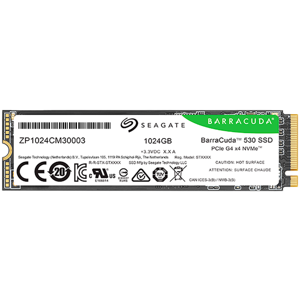 Seagate Barracuda 530 SSD 1 024TB, PCIe Gen4 x4 NVMe (2280)