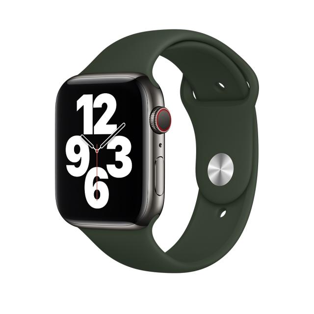 Каишка за часовник Apple Watch 44mm Band: Cyprus Green Sport Band - Regular (Seasonal Fall 2020)