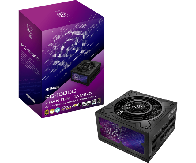 Захранване ASRock  PG-1000G 1000W, ATX 3.1, 80 Plus Gold, Fully Modular