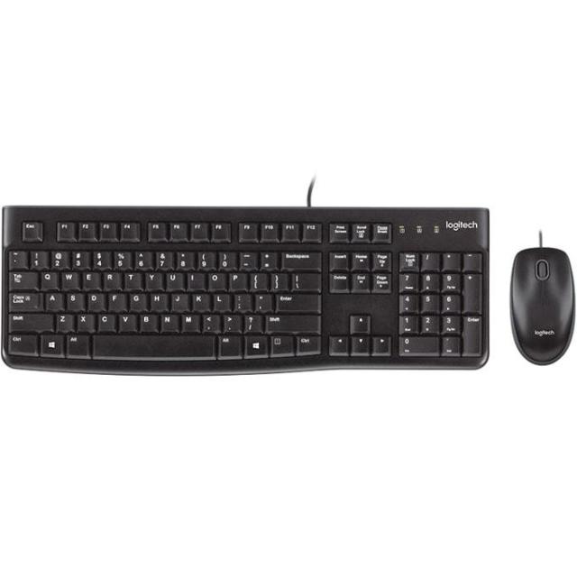 Комплект клавиатура и мишка Logitech Desktop MK120 (US), USB, черни