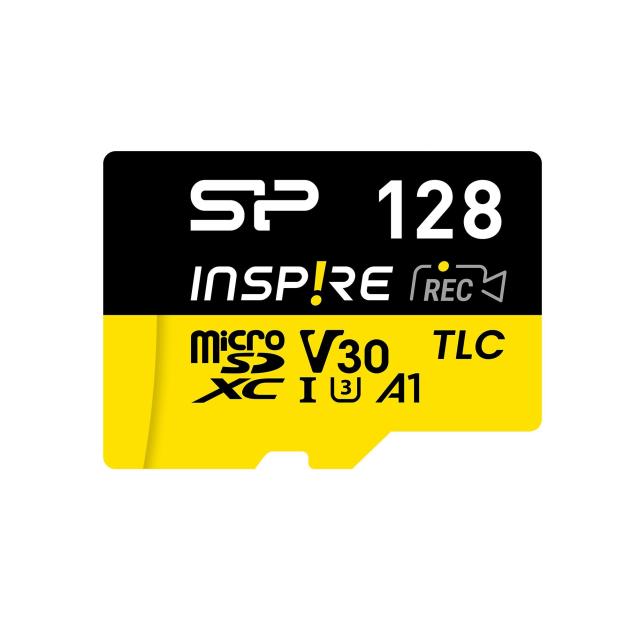 Карта памет Silicon Power Superior Inspire, 128GB, microSDXC, Class 10, UHS-I U3, V30, A1, SD Adapter