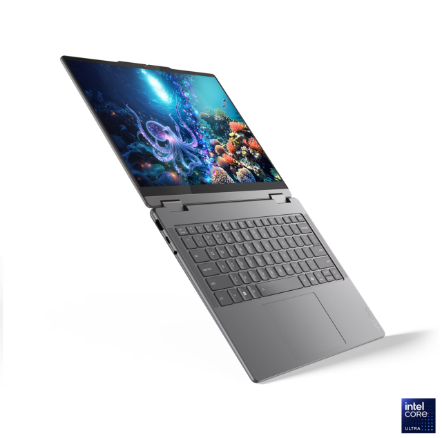 Лаптоп Lenovo Yoga 7 2-in-1 14ILL10, Intel Core Ultra 5 226V 8C (2.1/4.5 GHz, 8 MB Cache), 14" (35.56 cm) WUXGA OLED Dolby Vision Glare Touch Display, 16GB LPDDR5X, 512GB SSD, 2x USB4, Windows 11 Home