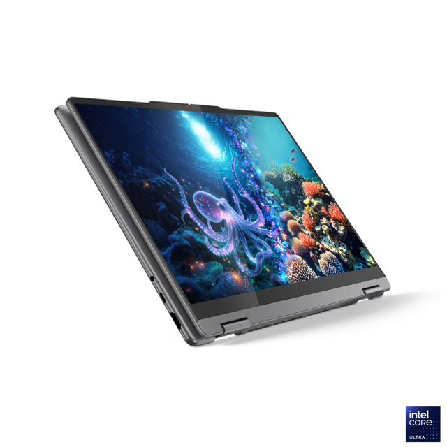 Лаптоп Lenovo Yoga 7 2-in-1 14ILL10, Intel Core Ultra 5 226V 8C (2.1/4.5 GHz, 8 MB Cache), 14" (35.56 cm) WUXGA OLED Dolby Vision Glare Touch Display, 16GB LPDDR5X, 512GB SSD, 2x USB4, Windows 11 Home
