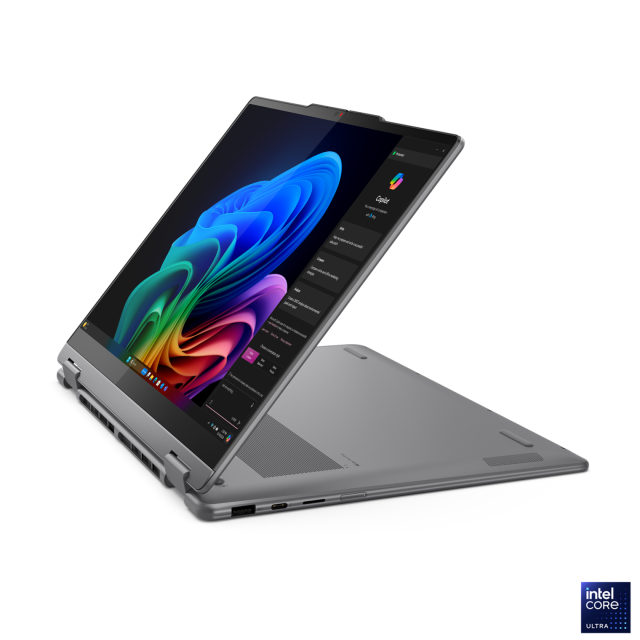 Лаптоп Lenovo Yoga 7 2-in-1 14ILL10, Intel Core Ultra 5 226V 8C (2.1/4.5 GHz, 8 MB Cache), 14" (35.56 cm) WUXGA OLED Dolby Vision Glare Touch Display, 16GB LPDDR5X, 512GB SSD, 2x USB4, Windows 11 Home