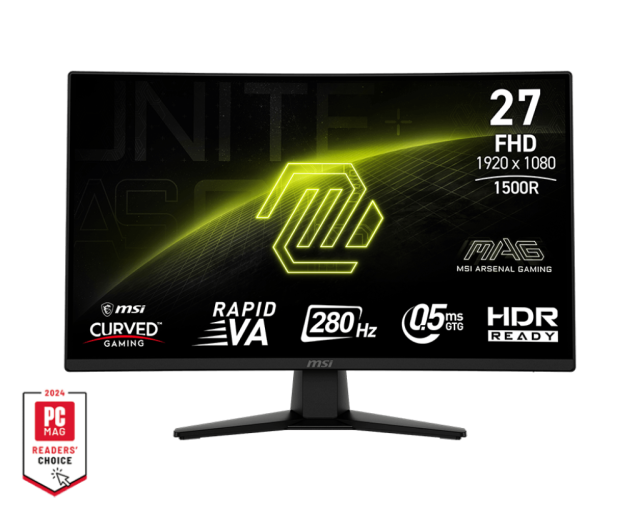 Монитор MSI MAG 274CXF CURVED, 27.0" (68.58 cm) FHD VA Panel, Curve 1500R, 0.5ms, 280Hz, 4000:1, 300 cd/m², 2x HDMI, 1x DP