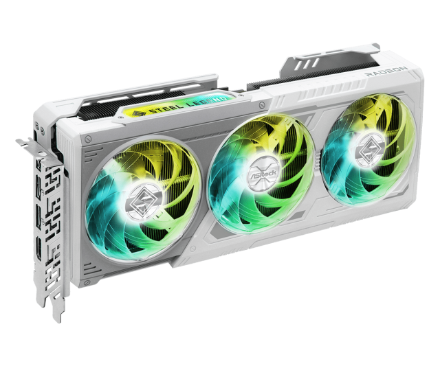 Видео карта ASRock AMD Radeon RX 9070 XT Steel Legend 16GB GDDR6, 256-bit, HDMI, 3x DP