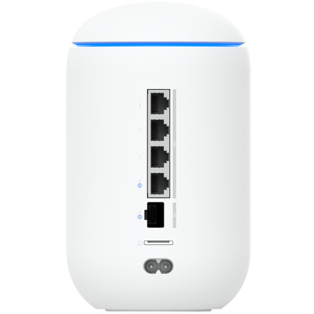 Рутер Ubiquiti UniFi UDR7, WiFi 7, LAN: 4 (1 PoE) (2.5G/1G/100M/10M) / 1 (10G/1G), WAN: (1) 10G SFP+ / (1) 2.5 GbE RJ45