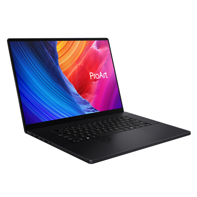 Лаптоп ASUS ProArt Studiobook P16 OLED, AMD Ryzen AI 9 HX 370 12C (2.0 / 5.1 GHz, 36MB cache), 16" (40.64 cm) UHD+, Touch Screen, NVIDIA GeForce RTX 5070 8GB GDDR7 DLSS 4, 64GB LPDDR5X, 2TB M.2 NVMe SSD, Windows 11 Pro