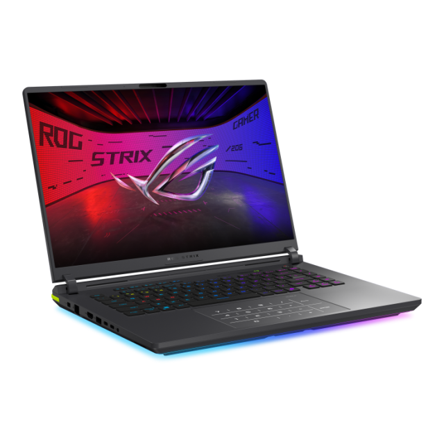 Лаптоп ASUS G614 ROG Strix G16 2025 G614FR-S5107W, AMD Ryzen 9 9955HX3D 16C (2.5/5.4GHz, 128MB Cache), 16" (40.64 см) WQXGA IPS, NVIDIA RTX 5070 Ti 12GB GDDR7 DLSS 4, 32GB DDR5, 1TB SSD, M.2 NVMe SSD, Windows 11 Home