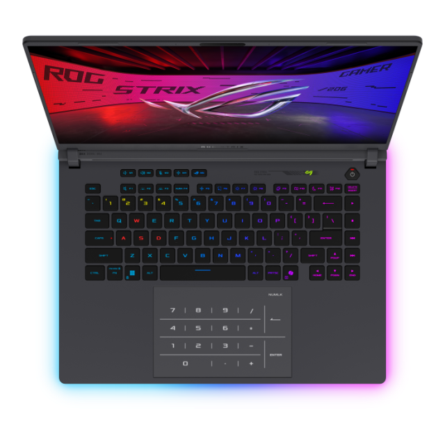 Лаптоп ASUS G614 ROG Strix G16 2025 G614FR-S5107W, AMD Ryzen 9 9955HX3D 16C (2.5/5.4GHz, 128MB Cache), 16" (40.64 см) WQXGA IPS, NVIDIA RTX 5070 Ti 12GB GDDR7 DLSS 4, 32GB DDR5, 1TB SSD, M.2 NVMe SSD, Windows 11 Home