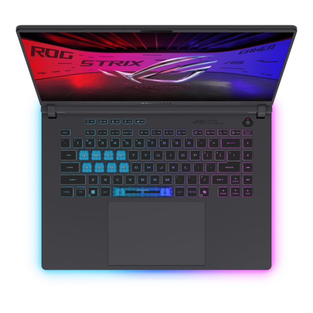 Лаптоп ASUS G614 ROG Strix G16 2025 G614FR-S5107W, AMD Ryzen 9 9955HX3D 16C (2.5/5.4GHz, 128MB Cache), 16" (40.64 см) WQXGA IPS, NVIDIA RTX 5070 Ti 12GB GDDR7 DLSS 4, 32GB DDR5, 1TB SSD, M.2 NVMe SSD, Windows 11 Home