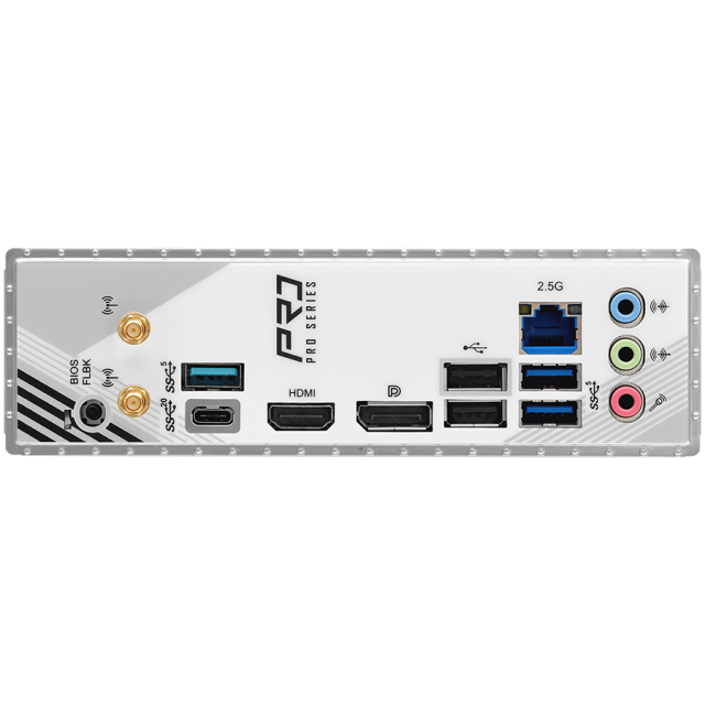 Дънна платка ASRock B860M PRO RS WIFI, B860, LGA1851, PCI-E 5.0, 4x SATA 6Gb/s, 1x Blazing M.2, 2x Hyper M.2, Wi-Fi 6E + Bluetooth 5.3, Micro ATX