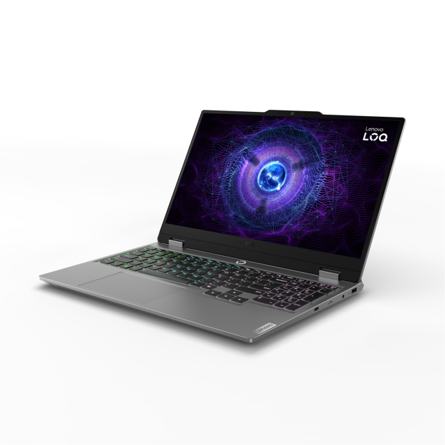 Лаптоп Lenovo  LOQ 15IRX9, Intel Core i5-13450HX 10C (3.4/4.6GHz, 20MB Cache), 15.6'' (39.62 cm) FHD IPS Anti-glare, 144MHz, NVIDIA RTX 4050 6GB GDDR6, 16GB DDR5, 512 M.2 NVMe SSD, Free DOS