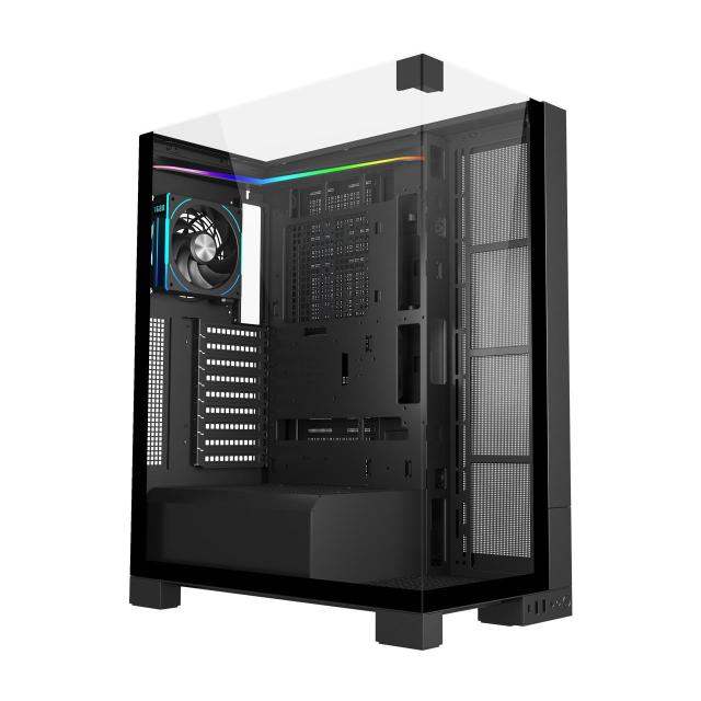 Кутия FSP U691 Black ARGB TG, 2x USB3.0, 1x Type-C, ATX(BTF), M-ATX, Mini-ITX