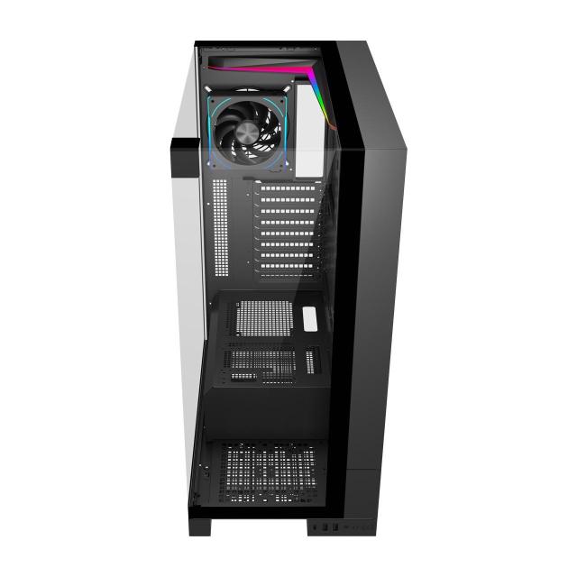 Кутия FSP U691 Black ARGB TG, 2x USB3.0, 1x Type-C, ATX(BTF), M-ATX, Mini-ITX