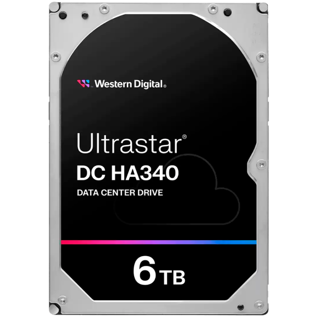 Твърд диск WD Ultrastar DC HA340 6TB 512e SE, 256MB, 7200 RPM, 3.5" (8.89 cm), SATA