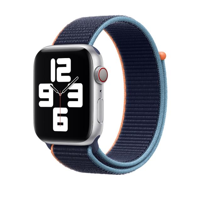 Каишка за часовник Apple Watch 44mm Band: Deep Navy Sport Loop (Seasonal Fall 2020)