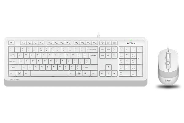 Комплект клавиатура и мишка Клавиатура A4TECH 1010 WHITE FSTYLER, USB