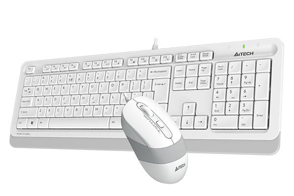 Комплект клавиатура и мишка Клавиатура A4TECH 1010 WHITE FSTYLER, USB