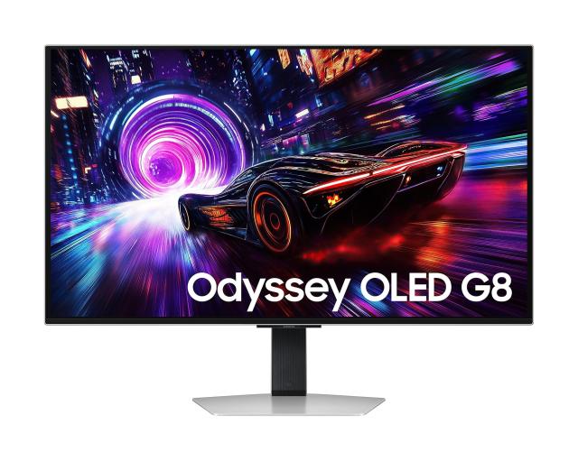 Монитор Samsung Odyssey OLED G8 G81SF, 32" (81.28cm) 4K UHD QD-OLED панел, 240Hz, 0.03ms(GTG) , 1 000,000:1, 260cd/m2, 2x HDMI, DP, USB