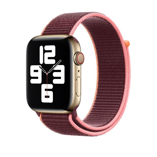 Каишка за часовник Apple Watch 44mm Band: Plum Sport Loop (Seasonal Fall 2020)