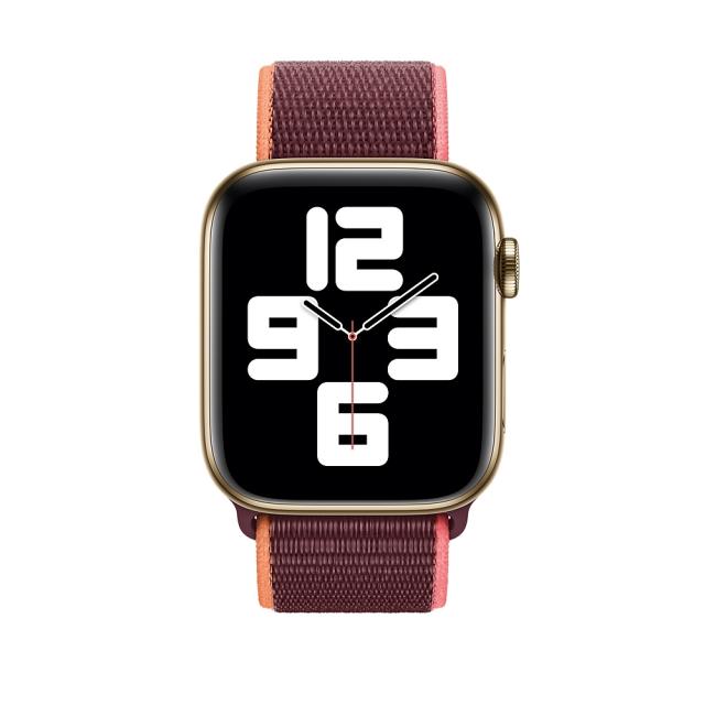 Каишка за часовник Apple Watch 44mm Band: Plum Sport Loop (Seasonal Fall 2020)
