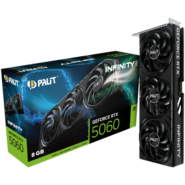 Видео карта PALIT nVIDIA GeForce RTX 5060 Infinity 3 8GB GDDR7, 128-bit, HDMI, 3x DP