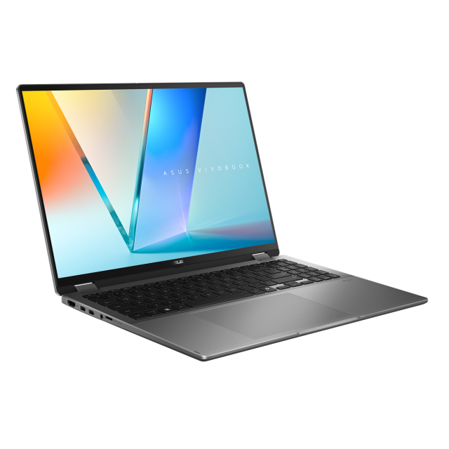 Лаптоп ASUS Vivobook Flip TP3607SA-RJ005, Intel Core Ultra 5 226V 8C (2.1 / 4.5 GHz, 8MB Cache), 16" (40.64 см) 2.8K OLED Glossy, Touch screen, Intel Arc 130V, 16GB LPDDR5X, 512 GB M.2 NVMe SSD, Free DOS