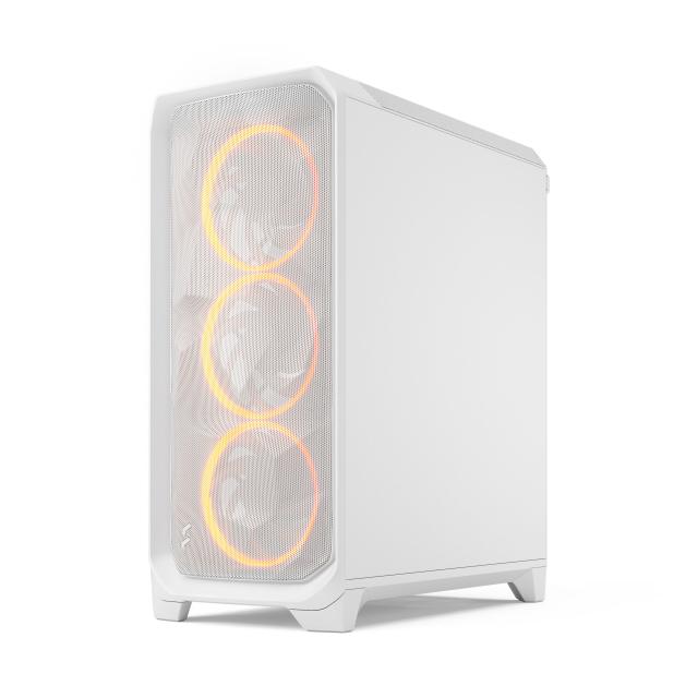 Кутия Fractal Design MESHIFY 3 WHITE RGB TG CT, Middle Tower, 2x USB Type-A 5 Gbps, 1 x USB 3.1 Type-C, ATX