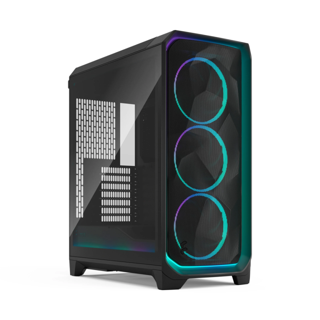 Кутия Fractal Design MESHIFY 3 BLACK RGB TG LTI, Middle Tower, 2x USB Type-A 5 Gbps, 1 x USB 3.1 Type-C, ATX