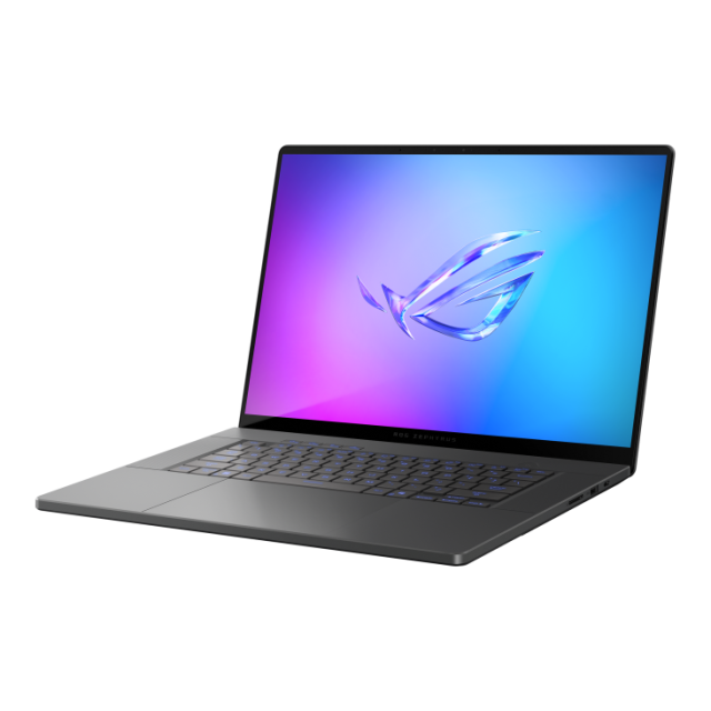 Лаптоп Asus ROG Zephyrus G16 GU605CR-QR118W, Intel Core Ultra 9 285H 16C (2.9/5.4 GHz, 24MB Cache), 16" (40.64cm) WQXGA OLED 240Hz Glare Display, NVIDIA GF RTX 5070 Ti 12GB, 32GB LPDRR5X, 1TB M.2 NVMe SSD, Windows 11 Home