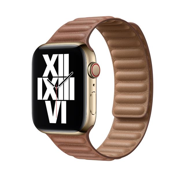 Каишка за часовник Apple Watch 44mm Band: Saddle Brown Leather Link - Large