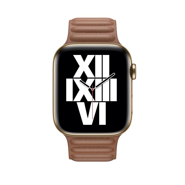 Каишка за часовник Apple Watch 44mm Band: Saddle Brown Leather Link - Large