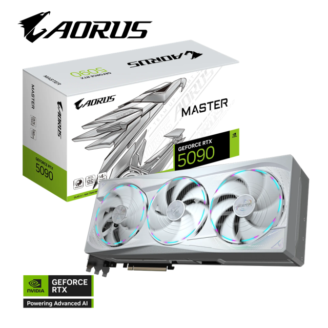 Видео карта GIGABYTE AORUS GeForce RTX 5090 MASTER ICE 32GB GDDR7, 512-bit, HDMI, 3x DP