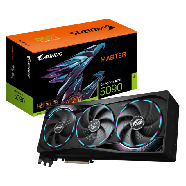 Видео карта GIGABYTE AORUS GeForce RTX 5090 MASTER 32GB GDDR7, 512-bit, HDMI, 3x DP