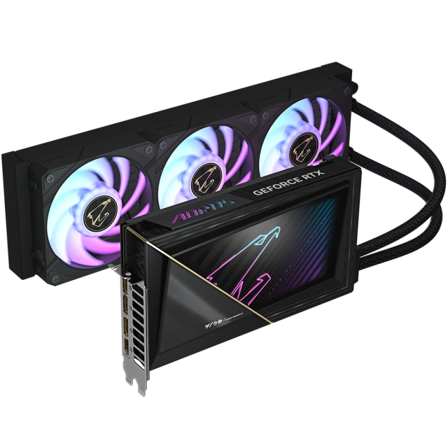 Видео карта GIGABYTE AORUS GeForce RTX 5090 XTREME WATERFORCE 32GB GDDR7, 512-bit, HDMI, 3x DP
