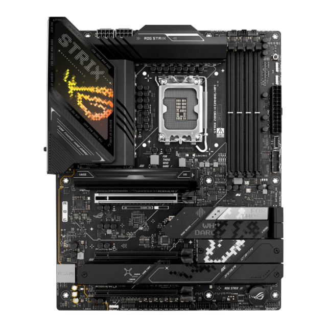 Дънна платка Asus ROG Strix Z890-H Gaming WiFi, Z890, LGA1851, DDR5, 4x SATA 6Gb/s, 4x M.2 slots, Wi-Fi 7, Bluetooth v5.4, 5GbE LAN, HDMI, DP, ATX
