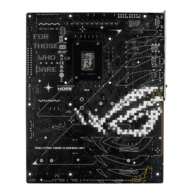 Дънна платка Asus ROG Strix Z890-H Gaming WiFi, Z890, LGA1851, DDR5, 4x SATA 6Gb/s, 4x M.2 slots, Wi-Fi 7, Bluetooth v5.4, 5GbE LAN, HDMI, DP, ATX