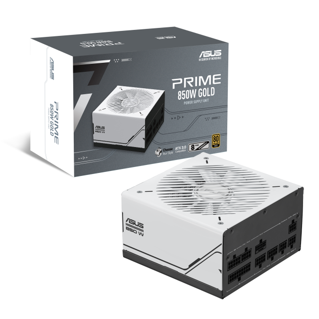 Захранващ блок ASUS PRIME 850W, 80 Plus Gold,  Active PFC, PCIe 5.1, Fully Modular