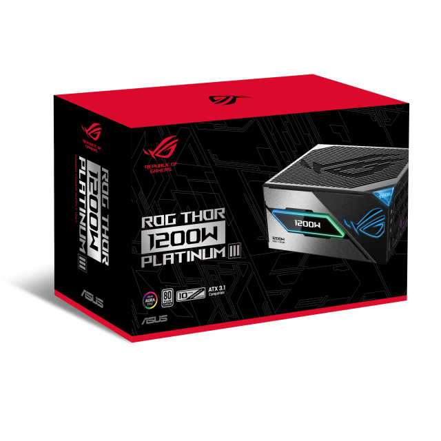 Захранване ASUS ROG THOR III 1200W, 80 Plus Platinum, PCIe 5.1, Fully Modular