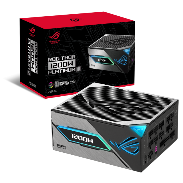 Захранване ASUS ROG THOR III 1200W, 80 Plus Platinum, PCIe 5.1, Fully Modular