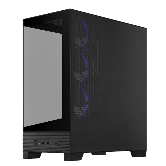 Кутия ASUS A31 PLUS ARGB Black, Mid Tower, 2 x USB 3.2 Gen1, 1 x USB 3.2 Gen 2x2 Type C, 1 x headphone / Microphone, ATX / Micro-ATX / Mini-ITX