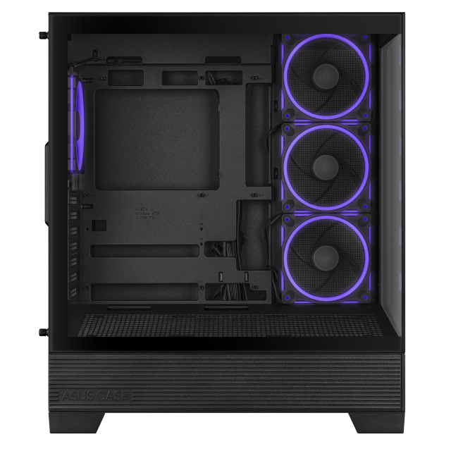 Кутия ASUS A31 PLUS ARGB Black, Mid Tower, 2 x USB 3.2 Gen1, 1 x USB 3.2 Gen 2x2 Type C, 1 x headphone / Microphone, ATX / Micro-ATX / Mini-ITX