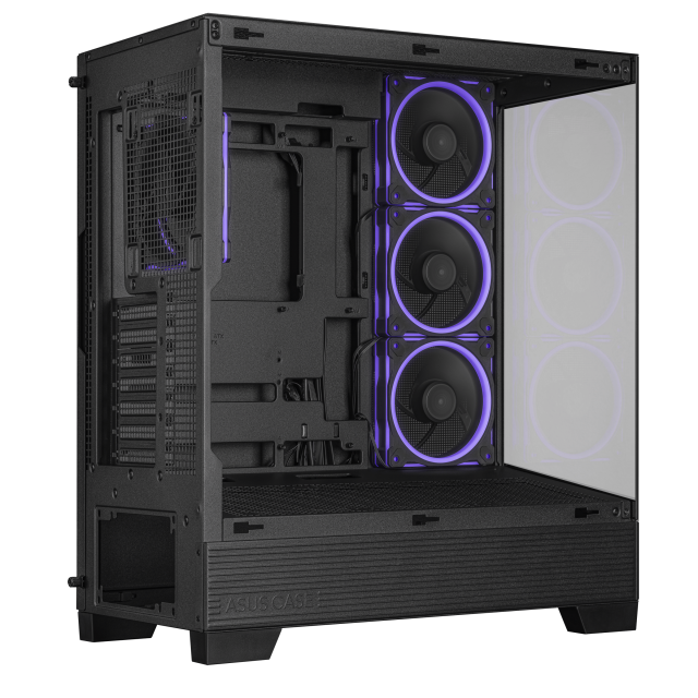 Кутия ASUS A31 PLUS ARGB Black, Mid Tower, 2 x USB 3.2 Gen1, 1 x USB 3.2 Gen 2x2 Type C, 1 x headphone / Microphone, ATX / Micro-ATX / Mini-ITX