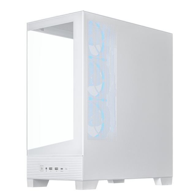 Кутия ASUS A31 PLUS ARGB White, Mid Tower, 2 x USB 3.2 Gen1, 1 x USB 3.2 Gen 2x2 Type C, 1 x headphone / Microphone, ATX / Micro-ATX / Mini-ITX