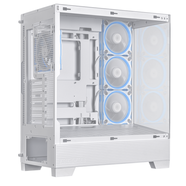 Кутия ASUS A31 PLUS ARGB White, Mid Tower, 2 x USB 3.2 Gen1, 1 x USB 3.2 Gen 2x2 Type C, 1 x headphone / Microphone, ATX / Micro-ATX / Mini-ITX