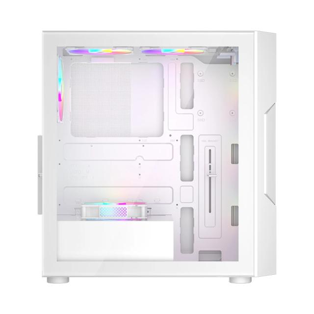 Кутия за компютър 1stPlayer TRILOBITE T7 White, Middle Tower, 1x USB 3.0, 1x USB 2.0, 1x HD Audio, Mini-ITX, Micro-ATX, ATX