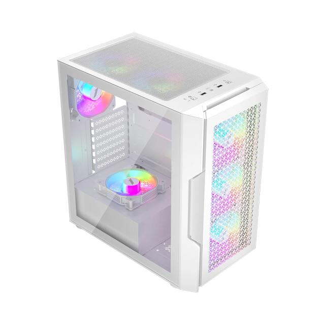 Кутия за компютър 1stPlayer TRILOBITE T7 White, Middle Tower, 1x USB 3.0, 1x USB 2.0, 1x HD Audio, Mini-ITX, Micro-ATX, ATX