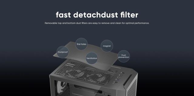 Кутия за компютър 1stPlayer TRILOBITE T7 White, Middle Tower, 1x USB 3.0, 1x USB 2.0, 1x HD Audio, Mini-ITX, Micro-ATX, ATX