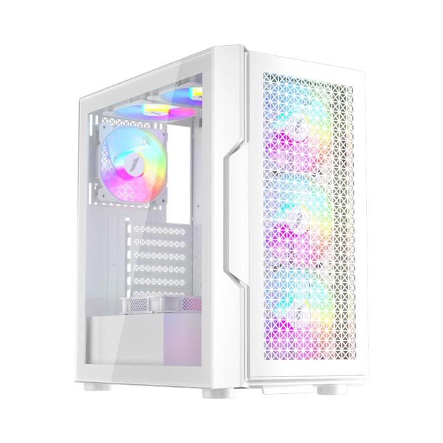 Кутия за компютър 1stPlayer TRILOBITE T7 White, Middle Tower, 1x USB 3.0, 1x USB 2.0, 1x HD Audio, Mini-ITX, Micro-ATX, ATX